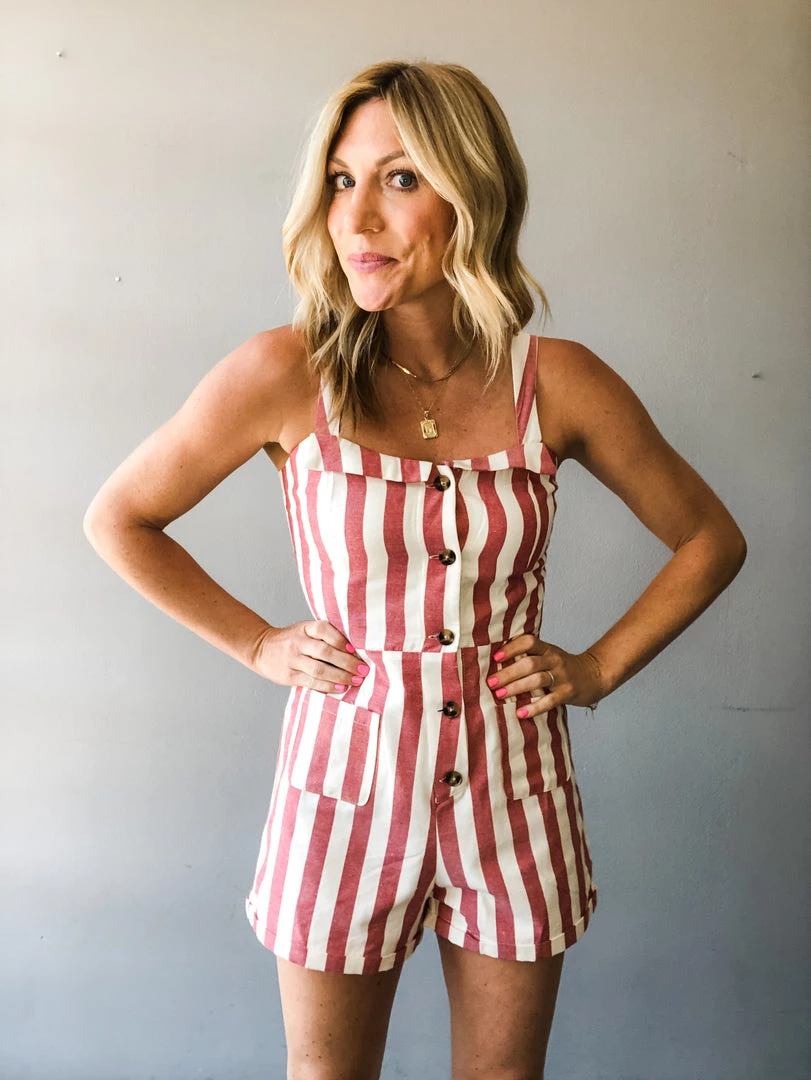 Dress Forum Clothing It's A Win Striped Romper 6 Dress Forum Clothing It's A Win Striped Romper