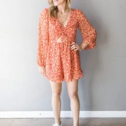 Lush Clothing Ruby Floral Romper