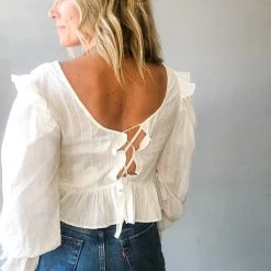 Dress Forum Emma Lace Up Top Clothing