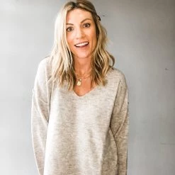 Pinch Already There V Neck Sweater