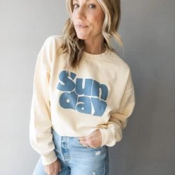 Project Social T Clothing Crew Cropped Sweatshirt