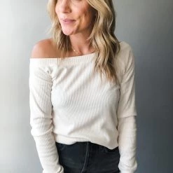 Chaser Brand Clothing Chaser Off Shoulder Rib Raglan Pullover