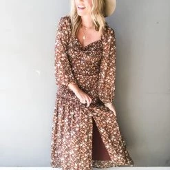 Lush Clothing Autumn Tune Floral Dress