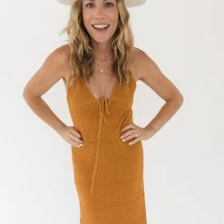 Lush Desert Tripper Knit Maxi Dress