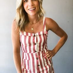 Dress Forum Clothing It's A Win Striped Romper 9 Dress Forum Clothing It's A Win Striped Romper