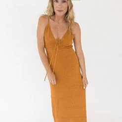 Lush Desert Tripper Knit Maxi Dress