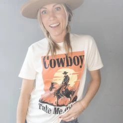 Lotus Fashion Cowboy Take Me Away Graphic Tee Clothing
