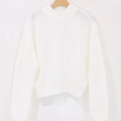 Audrey 3+1 Clothing Angora Knit Long Sleeve Sweater